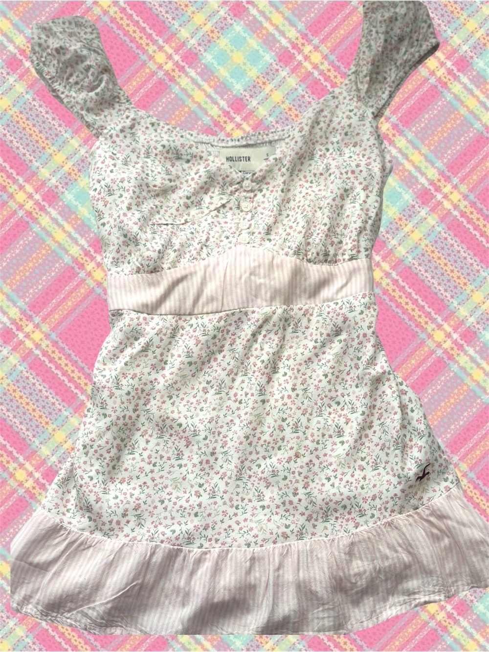 Hollister tie back babydoll top